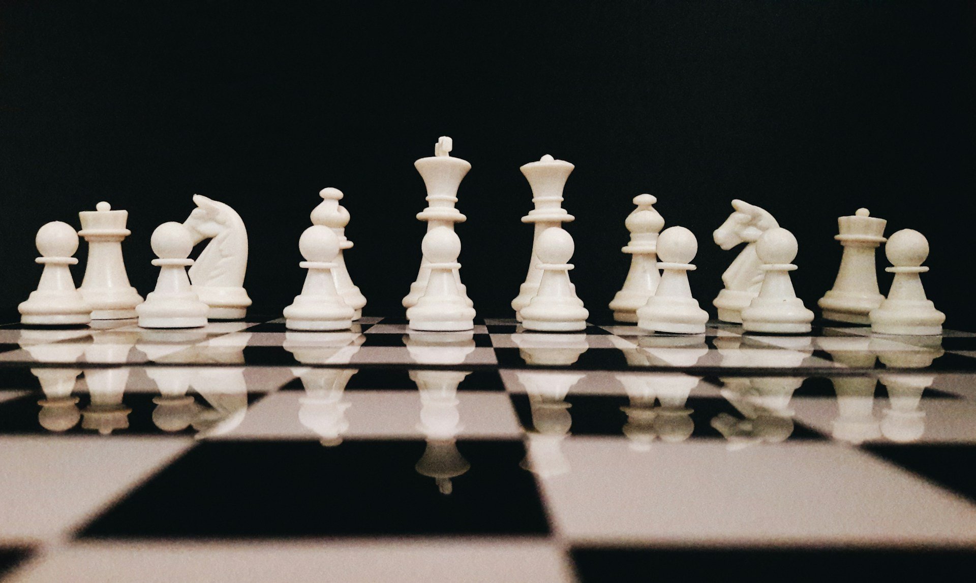 Brain optimization illustration chess board