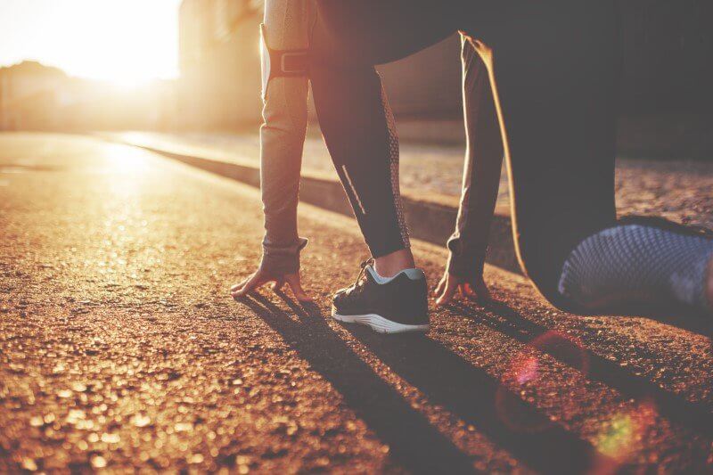 Athlete preparing for competition