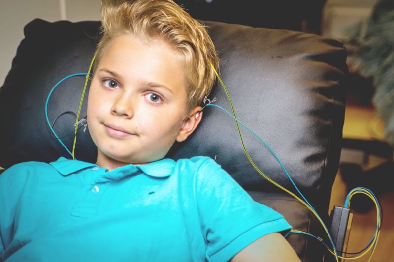 Person during a NeurOptimal brain training session