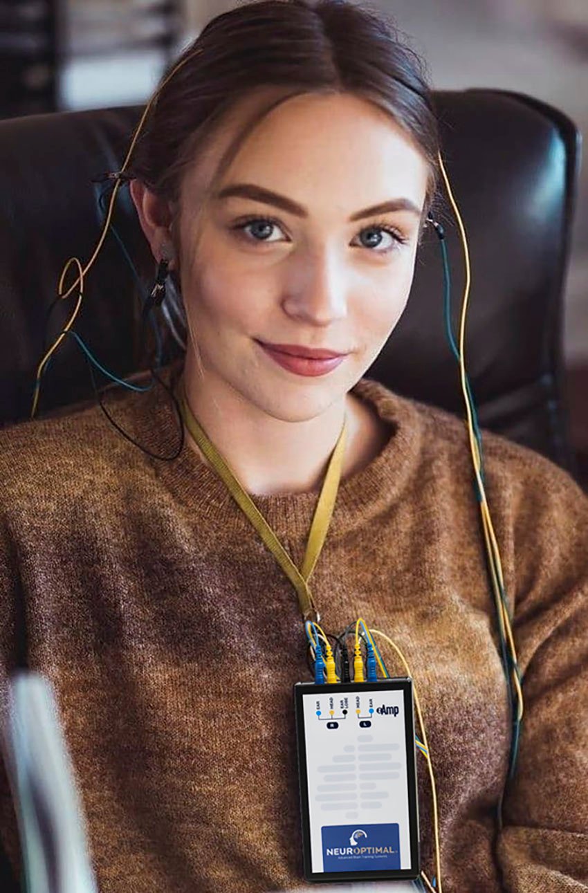 Women using NeurOptimal sitting on couch